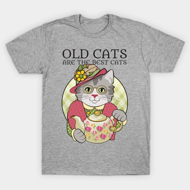 Old Cats are the Best Cats T-Shirt by Sue Cervenka